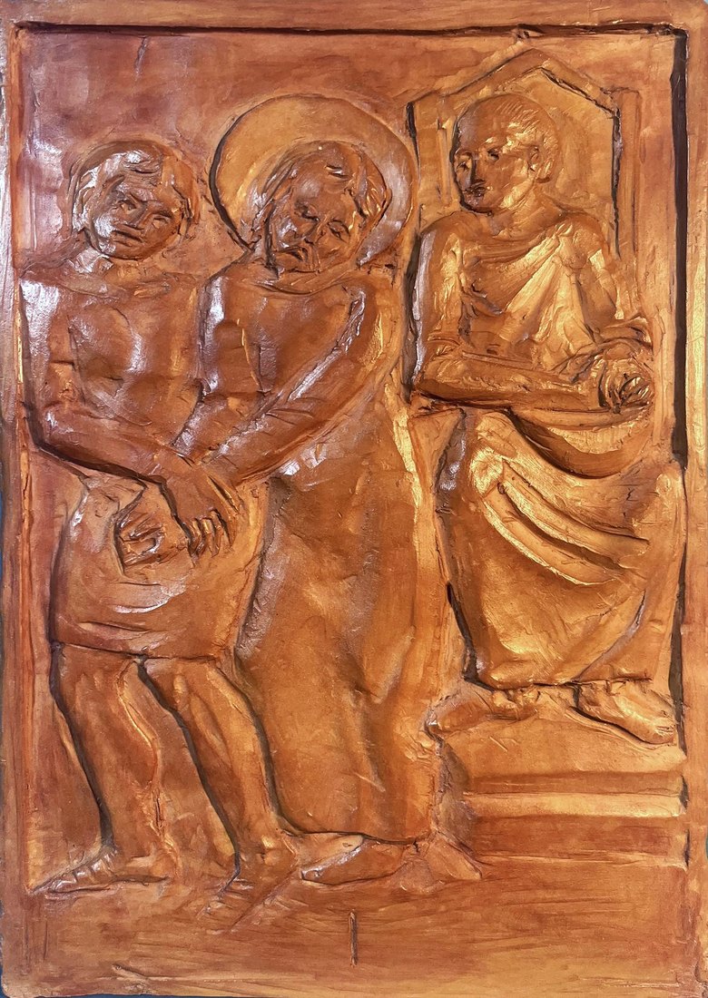 Gesù davanti a Pilato — scultura di Pasquale Lo Moro
