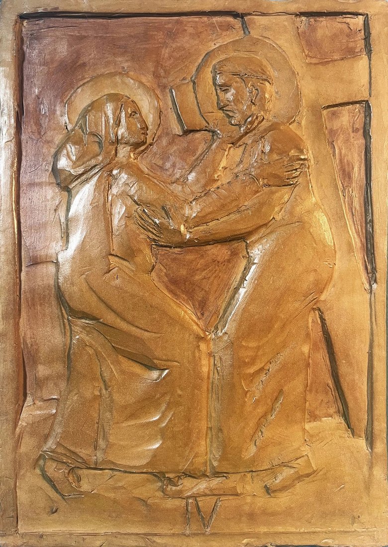 Incontro con la Madre — scultura di Pasquale Lo Moro
