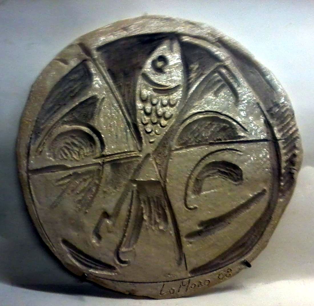 Piatto decorativo — scultura di Pasquale Lo Moro
