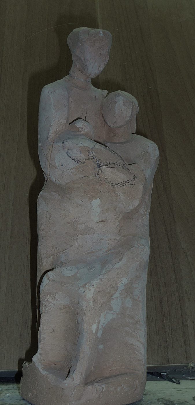 Sacra Famiglia — scultura di Pasquale Lo Moro
